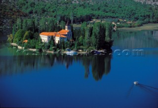 Croatia. The Monastry of Visovac near Skradin.