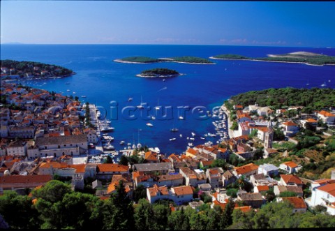 Hvar Croatia  The City seen from the Fortress