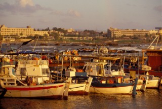 Pafos - Cyprus - Greece. The Village with the boats