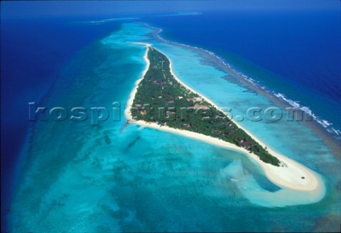 Maldives  Palm Beach Island Resort Aereal View