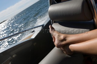 Relaxing on and around power boats