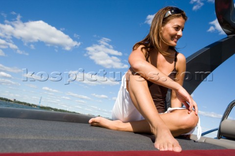 Relaxing on and around power boats