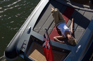 Relaxing on and around power boats