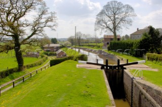 Bottom staircase lock at Frankton Junction,Montgomery canal,Welsh Frankton,Shropshire,England,UK.April 2006.