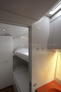 Crew quarters onboard the new Wally 143 yacht Esense