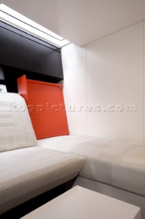 Guest cabins onboard the new Wally 143 yacht Esense