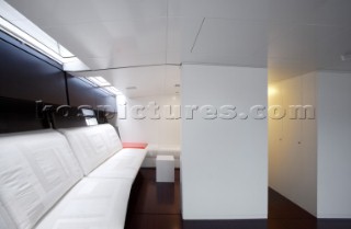 Main saloon and dining room onboard the new Wally 143 yacht Esense