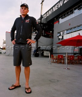 Valencia -  Spain  -  May 2006  Valencia Louis Vuitton Act 10 - Emirates Team New Zealand  -  Dean Barker -  Skipper/Helmsman.