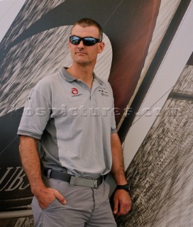 Valencia -  Spain  -  May 2006  Valencia Louis Vuitton Act 10 - Alinghi - Matthew Welling  - Grinder.