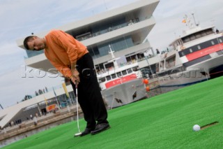 Valencia, 11 04 2007. 32nd Americas Cup . The Duels : Jose Manuel Lara,Golf Player.