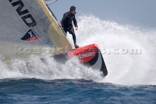 Bow shot of bowman on Team New Zealand