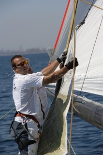 19/09/2006 - Valencia (Spain) - Americas Cup - BMW ORACLE Racing - September 2006 training - Nick Partridge (NZ)