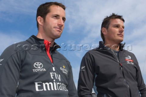 Emirates Team New Zealand helmsmen Ben Ainslie and Dean Barker 242007