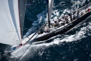 VALENCIA, SPAIN - May 14th:  BMW Oracle (USA) racing against Prada during the first semi final match of the Louis Vuitton Cup on May 14th 2007.