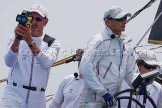 Valencia, 16 05 2007. Louis Vuitton Cup Semi Finals. BMW ORACLE Racing. Larry Ellison.