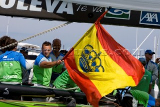 Valencia, 16 05 2007. Louis Vuitton Cup Semi Finals. Desafio Espanol 2007. happiness for the victory.