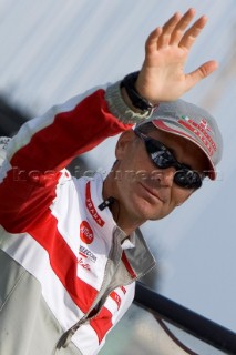 Valencia, 16 05 2007. Louis Vuitton Cup Semi Finals. Luna Rossa Challenge, happiness for the victory. Francesco de angelis.