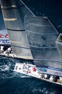 BMW Oracle in a collision with Luna Rossa