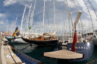 PALMA, MAJORCA - JUNE 16TH:  Fifty-two of the worlds largest and most expensive sailing superyachts have gathered in Majorca for three days of racing and social events.