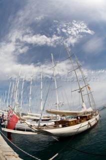 PALMA, MAJORCA - JUNE 16TH:  Fifty-two of the worlds largest and most expensive sailing superyachts have gathered in Majorca for three days of racing and social events.