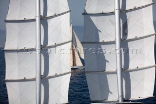 Maltese Falcon and Lulworth sailing on Fortis Day on June 17th 2007. Fifty-two of the worlds largest and most expensive sailing superyachts have gathered in Majorca for The Superyacht Cup Ulysse Nardin 2007. (Photo by Kos/Kos Picture Source)