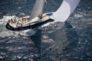 Hamilton II sailing on Fortis Day on June 17th 2007. Fifty-two of the worlds largest and most expensive sailing superyachts have gathered in Majorca for The Superyacht Cup Ulysse Nardin 2007. (Photo by Kos/Kos Picture Source)