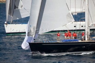 Hamilton II and Visione sailing on Fortis Day on June 17th 2007. Fifty-two of the worlds largest and most expensive sailing superyachts have gathered in Majorca for The Superyacht Cup Ulysse Nardin 2007. (Photo by Kos/Kos Picture Source)