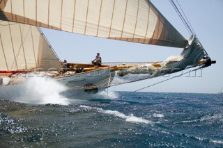 PALMA, MAJORCA - JUNE 19TH:  The oldest yacht the 1920 Lulworth sailing on New Zealand Millenium Day of the Superyacht Cup Ulysse Nardin on June 19th 2007. Fifty-two of the worlds largest and most expensive sailing superyachts have gathered in Majorca for The Superyacht Cup Ulysse Nardin 2007, including three days of sailing and social events.