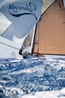 PALMA, MAJORCA - JUNE 19TH:  The oldest yacht the 1920 Lulworth sailing on New Zealand Millenium Day of the Superyacht Cup Ulysse Nardin on June 19th 2007. Fifty-two of the worlds largest and most expensive sailing superyachts have gathered in Majorca for The Superyacht Cup Ulysse Nardin 2007, including three days of sailing and social events.