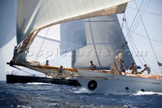 PALMA, MAJORCA - JUNE 19TH:  The oldest yacht the 1920 Lulworth sailing on New Zealand Millenium Day of the Superyacht Cup Ulysse Nardin on June 19th 2007. Fifty-two of the worlds largest and most expensive sailing superyachts have gathered in Majorca for The Superyacht Cup Ulysse Nardin 2007, including three days of sailing and social events.