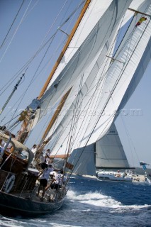 Aschanti IV. Fifty-two of the worlds largest and most expensive sailing superyachts have gathered in Majorca for three days of sailing and social events.