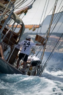 Aschanti IV. Fifty-two of the worlds largest and most expensive sailing superyachts have gathered in Majorca for three days of sailing and social events.