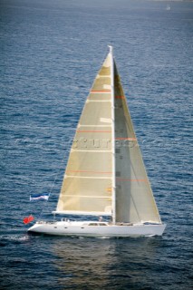 Unfurled sailing on Fortis Day on June 17th 2007. Fifty-two of the worlds largest and most expensive sailing superyachts have gathered in Majorca for The Superyacht Cup Ulysse Nardin 2007. (Photo by Kos/Kos Picture Source)