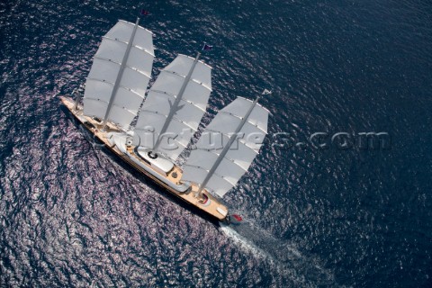 Maltese Falcon Fiftytwo of the worlds largest and most expensive sailing superyachts have gathered i