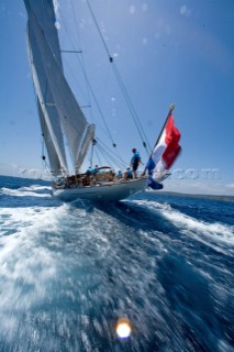 Windrose of Amsterdam. Fifty-two of the worlds largest and most expensive sailing superyachts have gathered in Majorca for three days of sailing and social events.