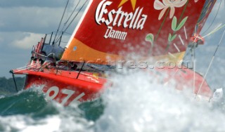 COWES, ENGLAND - August 13th: The Open 60 Estrella Damn  Rolex Fastnet Race 2007