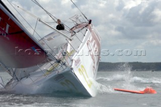 COWES, ENGLAND - August 13th: The Open 60 Generali  Rolex Fastnet Race 2007