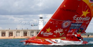 COWES, ENGLAND - August 13th: The Open 60 Estrella Damn  Rolex Fastnet Race 2007