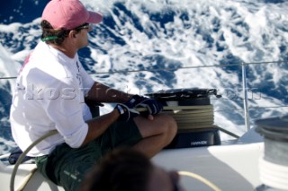 Sailing with crew onboard the Swan 100 maxi Virago built by Nautor - The Superyacht Cup 2007 Antigua in the Caribbean