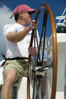 Sailing with crew onboard the Swan 100 maxi Virago built by Nautor - The Superyacht Cup 2007 Antigua in the Caribbean