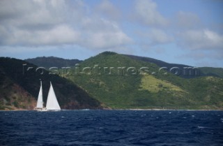 The maxi cruising yacht Yanneke Too sailing in idyllic conditions during The Superyacht Cup 2007 Antigua in the Caribbean