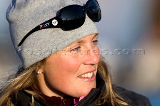 2008 VENDEE GLOBE.Finish. Solo round the world sailing race non stop without assistance (24840 NM). Sam Davies (GBR) third on Open 60 monohull ROXY.