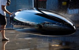 Auckland, 26 01 2009. Louis Vuitton Pacific Series. Practice Day. BMW Orace Racing keel.