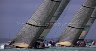 Auckland, 30 01 2009. Louis Vuitton Pacific Series. Emirates Team New Zealand and Damiani Italia Challenge