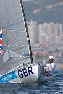 Ben Ainslie leading the Finn Class at 2008 Olympics at Qingdao China