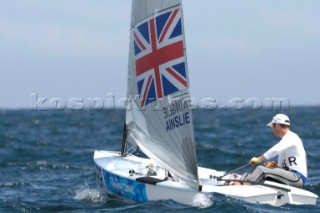 Ben Ainslie leading the Finn Class at 2008 Olympics at Qingdao China