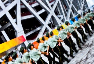 Beijing - 07/08/08. OLYMPIC GAMES 2008. The Bird Nest National Stadium  in  Beijing. Photo: ©©Carlo Borlenghi/