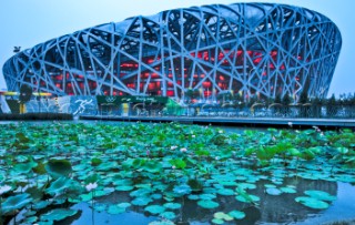 Beijing - 07/08/08. OLYMPIC GAMES 2008. The Bird Nest National Stadium  in  Beijing. Photo: ©©Carlo Borlenghi/