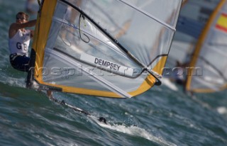 Qindao - 11/08/2008RS:X Windsurfer Men - Great Britain - Nick DempseyPhoto: ©©Carlo Borlenghi/