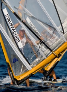 XIXX Olympic Games. Qindao (CHN) - Aug.8th -24th, 2008. 12nd August. RS:X Windsurfer Men - Switzerland - Richard Stauffacher.